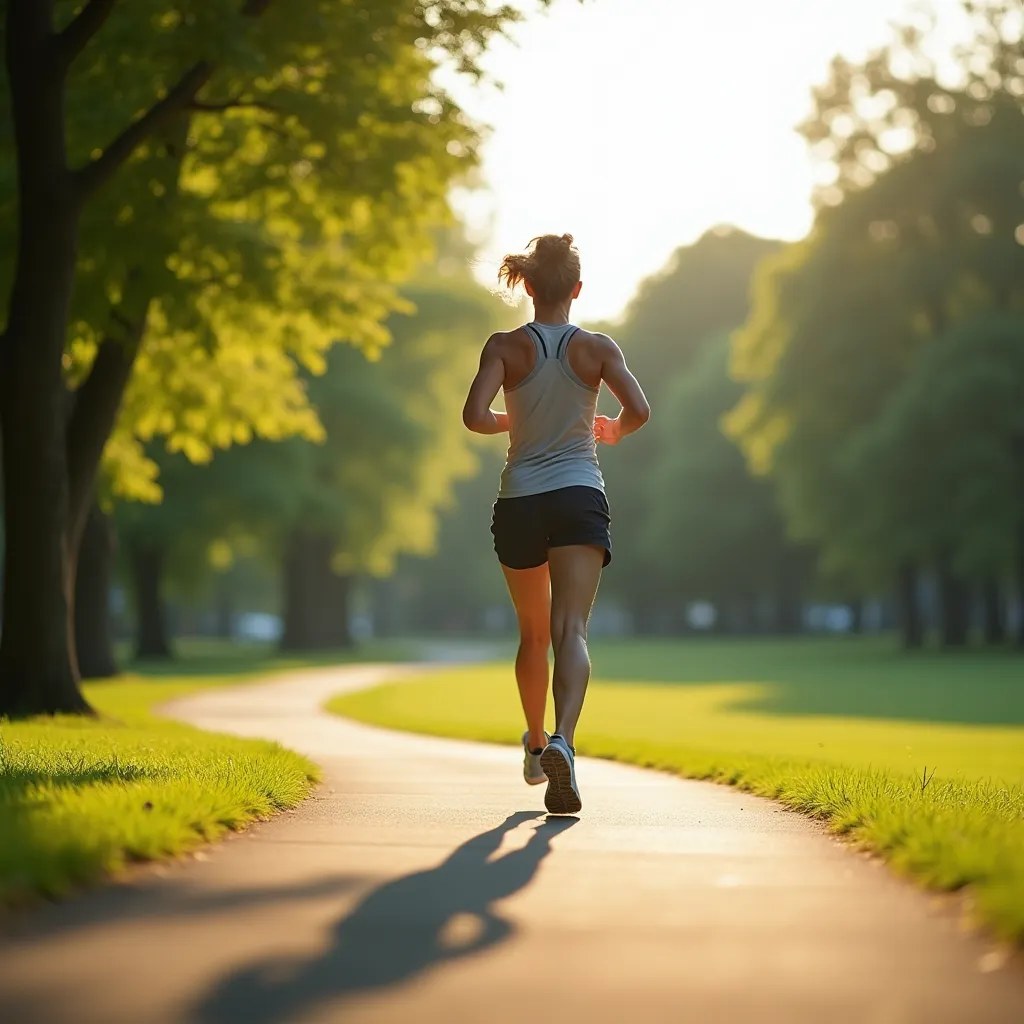Persoană alergând în natură